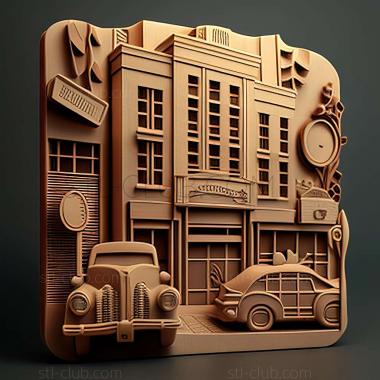 3D model city street (STL)